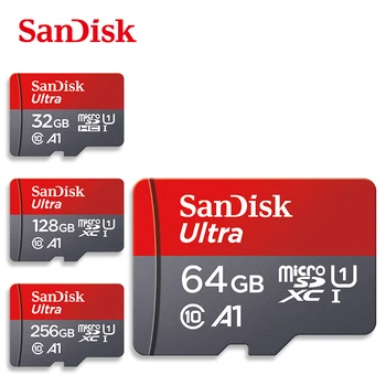 100% Opprinnelige SanDisk minnekort 32GB micro sd tf-kort 64 GB og 128 gb 256 GB tarjeta micro tf 32G 256G U3 mini TF-kort