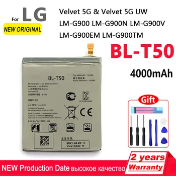 100% Orginal BLT50 BL T50 nytt Batteri Til LG Velvet 5G UW LM-G900 G900N G900V G900EM TM Mobiltelefon 4000mAh Batterier
