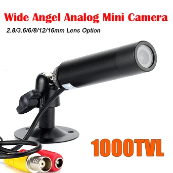 1000TVL/800TVL Farge CVBS metall Mini Bullet Sikkerhet Kamera vidvinkel 2,8 mm objektiv 3.6/6/8/16mm alternativ Analoge Kamera med Brakett