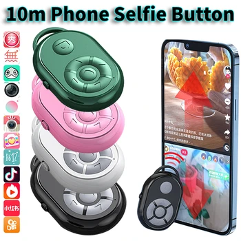 10m smart Fjernkontroll Shutter-Kontrolleren-Knappen For Tiktok Bluetooth 5.0 Mobiltelefon Selfie Video E-bøker for Xiaomi iPhone Samsung
