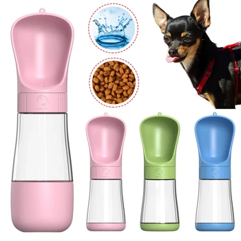 2-I-1-Bærbar Hund Vannflaske For Små Og Store Hunder Katter Utendørs Gå Drikke Boller Pet Mater Valp Chihuahua Rekvisita