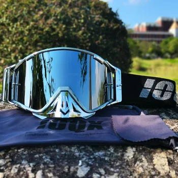 2022 nyeste stil sølv gull motorsykkel briller motocross briller hot salg snow goggles for salg