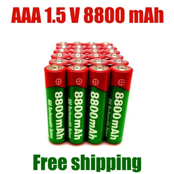 2023 Ny 1,5 V AAA oppladbare batteri 8800mah AAA 1.5 V Nye Alkaliske og Oppladbare batery for led-lys leketøy mp3wait+gratis frakt