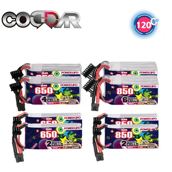 2STK CODDAR 2S 4S 6S Lipo-Batteri 7.6 V 15.2 V 22.8 V 650mAh 850mAh 120C HV For RC FPV-Drone Quadcopter Helikopter Fly XT30