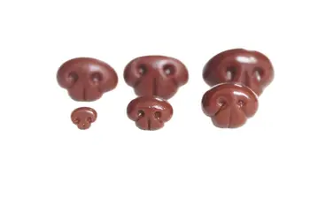 30PCS/MYE Ny egendefinert høy quatity nese 7mm-22mm brun leketøy dyr nese plast sikkerhet neser +skive-- størrelse