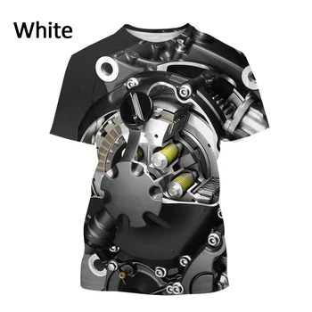 3D-Print Menn ' s T-Skjorte Topper Punk Tees Sommer Overdimensjonert Uformell kortermet Genser Heavy Metal Vind Streetwear Klær Harajuku