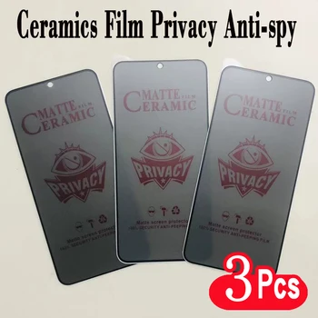 3Pcs Matt Keramiske Anti-spion Film For Samsung Galaxy A01 A11 A21 A31 A51 A71 A81 A91 M31 S21 Plus-Skjerm Beskyttere Personvern Film