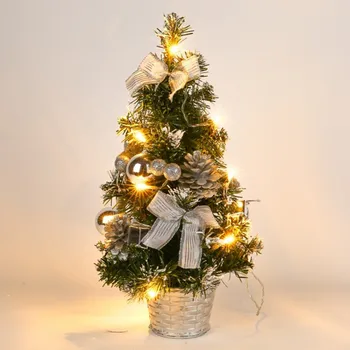 40cm Mini Xmas Tree Natt Lys Dekor Lys Furu Bord LED Christmas Tree Jul Hjemme Dekorasjon nyttår Gave