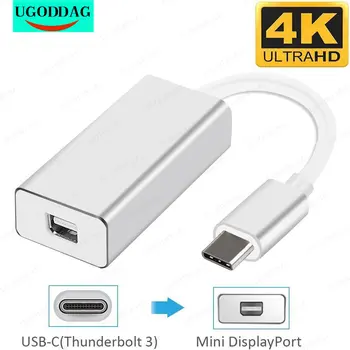 4K USB C Til Mini-DP-60Hz USB 3.1 Type C Til Mini Display Port-Adapter Thunderbolt 3 Til Mini-DP-Converter-For MacBook Pro