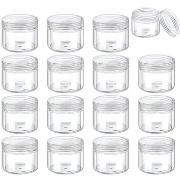 50Pcs 2g/3g/5g/10g/20g Plast Kosmetikk Jar Makeup Boks Nail Art Lagringsplass Potten Container Klart Eksempel Lotion for Ansikt Krem Flasker