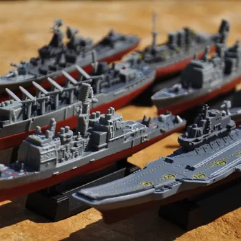 8Pcs/Set 4D Samle Militære Cruiser Destroyer Kjernefysiske Ubåten Bygningen Modell Kit Puslespill Leker For Barn Gutter Brinquedos