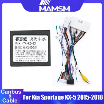 Auto 16 pin-Android Ledningsnett Power Kabel-Adapter med Canbus-Boksen For Kia Sportage KX 5 2015-2018-Kabelen Til bilradioen