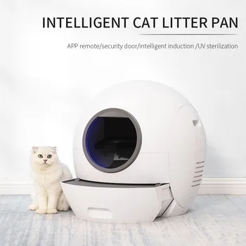 Automatisk Smart Kattesand Boksen Selvrensende Kattesand Boksen Katt Toalett Stort, Fullt Vedlagt Kattesand Boksen Pet Katten Rekvisita