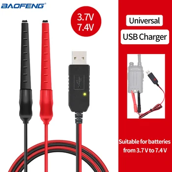 Baofeng Universal USB Lader Kabel krokodilleklemmer for BaoFeng UV-5R UV-82 UV-9R Pro Plus TYT Yaesu Retevis Walkie Talkie