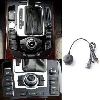  Bil AUX Bluetooth-Mottaker-Kabel med USB-Adapter for VW Audi A4 A5 A6 5 7 S4 S5 Media Audio Input AMI MDI-Grensesnitt