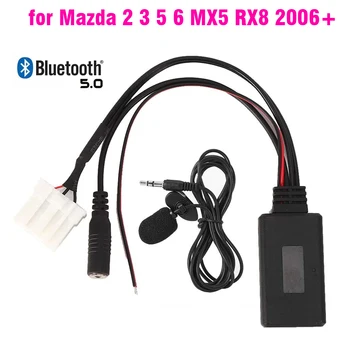 Bil bluetooth-AUX Adapter for Trådløs Radio Stereo Mikrofon For Mazda 2 3 5 6 MX5 RX8 CX7 2006 2007+ Lyd