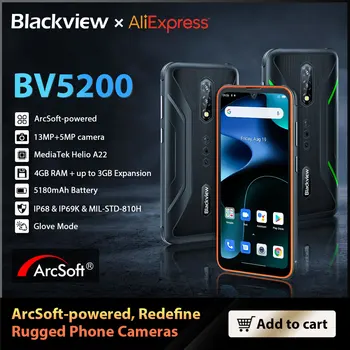 Blackview BV5200 Robust Telefon 32 gb 4 gb Andriod 12 Helio A22 Quad Core Mobile 6.1