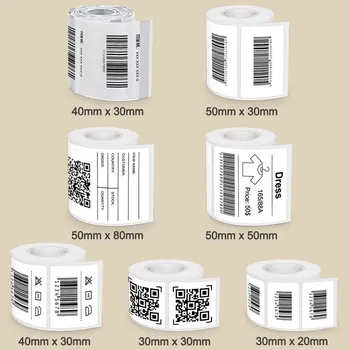 Blandet Størrelse Etikett Klistremerke for E210 Mini Skriver Etikett-Tape Papir for Marklife P50 Phomemo M110 M200 M220 termoskriver