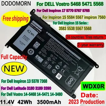 DODOMORN WDX0R Laptop-Batteri For DELL Vostro 5468 5471 5568 Inspiron 17 5770 5767 5765 15 5584 5567 7560 3583 5538 5567 5568