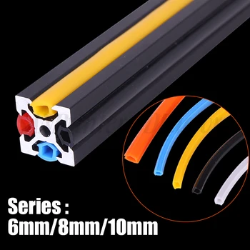 Ender 3/ CR10/ 1M CNC 20-serien 6mm flat tetning for 2020 aluminium profil myk Dekselet til minnesporet/ Panel rød/Oransje/svart/blå