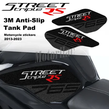 For Triumf Street Triple 765 RS triple765rs 3M motorsykkel Tank Pad Anti-Slip-Sticker-Decal Kneet Grep Beskyttelse Merket 2013-23