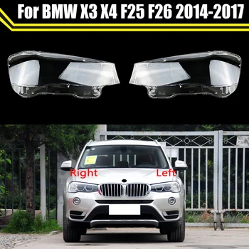 Foran Bilen Lyskaster Glass linsedekselet Skyggen Shell Auto Gjennomsiktig Lys Bolig-Lampe For BMW X3 X4 F25 F26 2014 2015 2016 2017