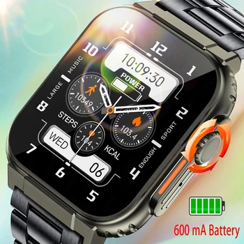 GEJIAN Smart Watch TWS link Bluetooth-Headset 1.96 Full-Touch Stor Skjerm Smartwatch lydopptak Testing Sport Musikk Watch
