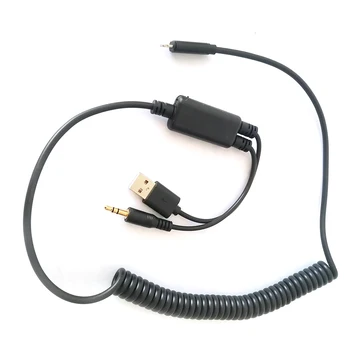 Grensesnitt USB Audio Y Kabel-AUX Adapter Føre til Bmw & Mini iPod iPhone 5 6 7 S