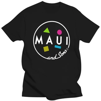 Hot Maui and Sons Menn Svart T-Skjorte Størrelse S-3XL100% bomull uformell korte ermer menn T-skjorte