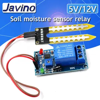 Kapasitiv Jord Fuktighet Sensor Modul / Jord Fuktighet Digitale Display Relestyring Modulen Automatisk Vanning For Arduino