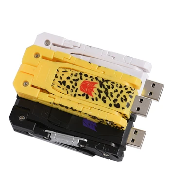Kreative Gaver Transformers USB 2.0 Flash-Stasjon Plast Ekte Kapasitet Pen Drive Gule Memory Stick 64 GB/32 GB/16 GB/8 GB U Disk