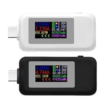 KWS-1902C Type-C Fargerike Skjermen USB-Tester Gjeldende Spenning Overvåke Strømmen Måleren Mobil Batteri Bank Lader Detektor