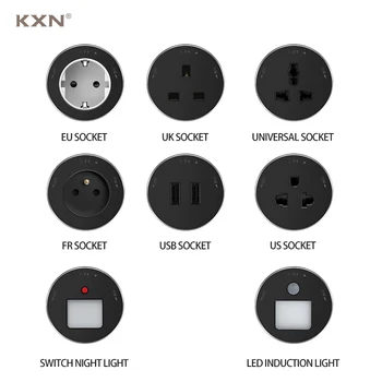 KXN Elektrisk EU US UK AU FR Universell Standard Adapter Plugger Trådløs Kjøkken veggkontakten For Makt Spore Extension Outlet