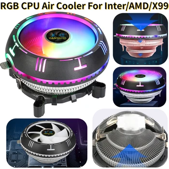 LANSHUO RGB CPU Air Cooler Med Lydløs Vifte Radiator Lav Profil CPU-Kjøler Til AMD Intel LGA1150 1155 X79 X99 Kjøligere Processador