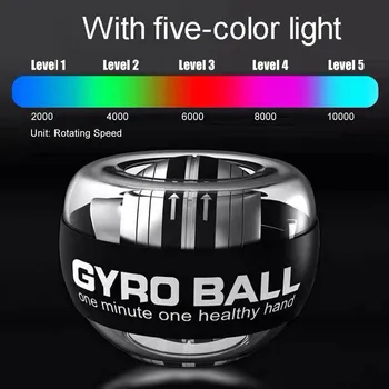LED-Gyroskopisk Powerball Autostart Utvalg Gyro Makt Håndleddet Ball trening Arm Hånd Muskel Styrke Trener Treningsstudioet Fitness Utstyr