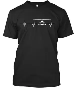 Menn Hip Hop Menn T-Skjorte Uformell Fitness Morsomme O-Neck T-Skjorte Helikopter Hjerterytme Standard Unisex T-Skjorte Oversize Tees