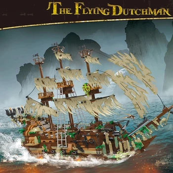 MOC-Serien The Flying Dutchman Ship Building Blocks Ghost Pirate Skipet Murstein Modle Leketøy For Gutt Bursdag Gave Sett 2252pcs