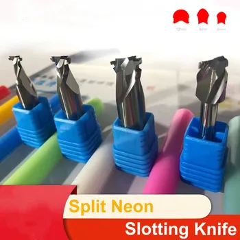 Neon Lys Slotting Kniv Tungsten Carbide Akryl Mini Reklame Ord Lys Stripe Molding Slutten Mill For 6/8/12mm LED