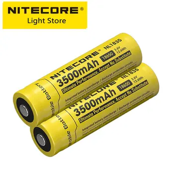 NITECORE NL1835 18650 Li-ion-Batteri 3,6 V 12.6 Wh 3500mAh Oppladbare Batterier Med Beskyttede Krets For Lommelykt Hodelykt