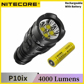 NITECORE P10iX Taktisk Lommelykt Lommelykt maks 4000 Lumen bredde avstand 158 meter USB-C Oppladbare 21700 5000mAH Li batteri