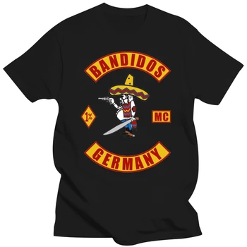 Nye Bandidos Mc Klubb Tyskland Bandidos MC Grafisk Menn T-Skjorte T-Skjorter