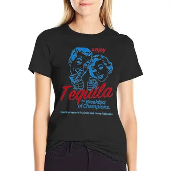 Nyt Tequila The Breakfast Of Champions T-Skjorte morsomme t-skjorte graphic t skjorter hvit t-skjorte for Kvinner