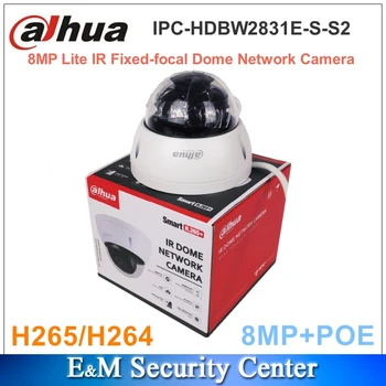 Original Dahua IPC-HDBW2831E-S-S2 8MP Lite POE IP CCTV IP-IP67 Overvåking IR-Fast-focal Dome-Kamera Nettverk