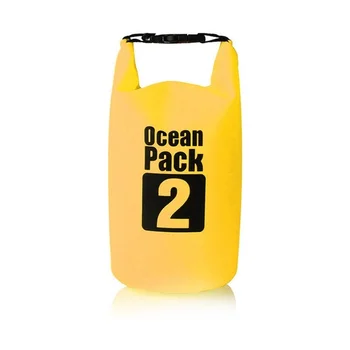 PVC Bag Vanntett Pose 2L Outdoor Swimming Bag Dykking Komprimering Lagring Dry Bag for Mannen Kvinner Kajakk Ryggsekk strandvesker