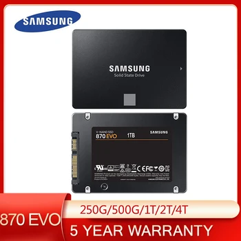 Samsung SSD 870 EVO, 1 TB Interne Solid State-Stasjonen, Form Faktor 2.5