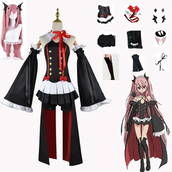 Seraph På Slutten Owari ingen Seraph Krul Tepes Cosplay Kostymer Uniform Anime Heks Vampyr Halloween Antrekk Klær Til Jente