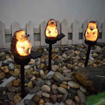 Solar LED-Lys Utendørs Solar Owl Ekorn Dyr Modellering Plen Dekor Lys Vanntett Solenergi Hage Belysning Lys Plen