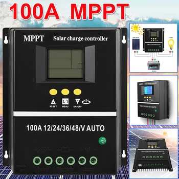 Solar MPPT Lade Kontrolleren 100A/80A/60A LCD-12V/24V/36V/48V Auto-Kontrolleren Solar PV Regulador for Bly Syre Litium Batterier