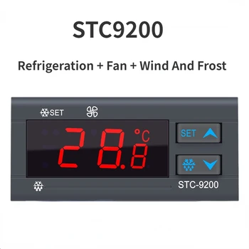STC-9200 12V 24V 110-220V Temperatur Kontroller Med Kjøling Tine Fan Alarm Funksjon Og To Sensor Instrument Verktøy