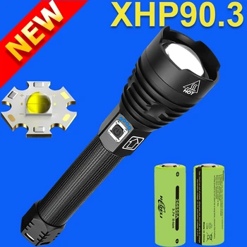 Super XHP90.3 kraftige led-lommelykt 18650 Oppladbare taktisk lommelykt xhp90 usb-flash-lys cree lommelykt xhp70 led-lykt